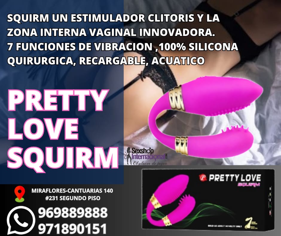 VIBRADOR SOFISTICADO DOBLE ESTIMULACION-PRETTY LOVE-SQUIRM-SEXSHOP LIMA 971890151 